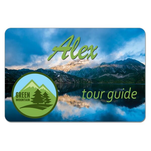 3" x 2" Gloss Unisub Aluminum Name Badge with Radius Corners Thumbnail