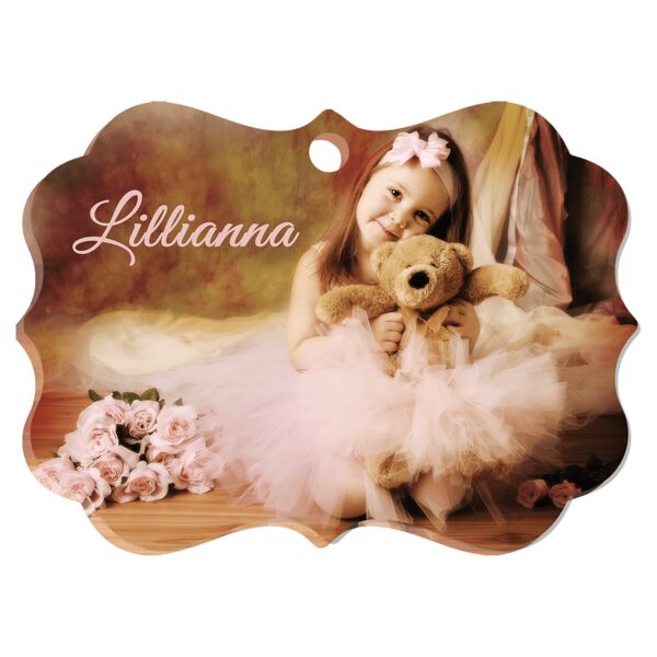 3.95" x 2.85" Benelux Acrylic Ornament, 1-Sided (Ribbon/Hanger Not Included) Thumbnail