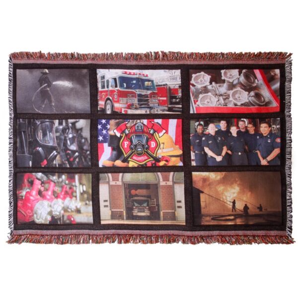 35" x 54" 9-Panel Sublimatable Throw Blanket Thumbnail