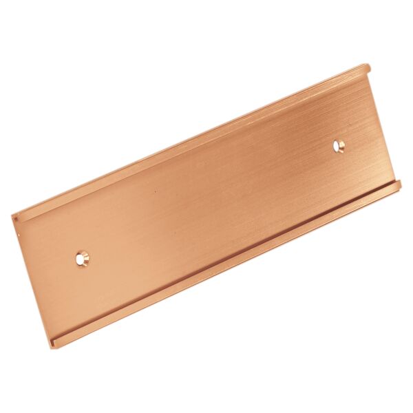 2" x 8", Kota Pro Aluminum Wall Bracket with Mounting Holes, Fits 1/16" Thick Plastic Insert Thumbnail