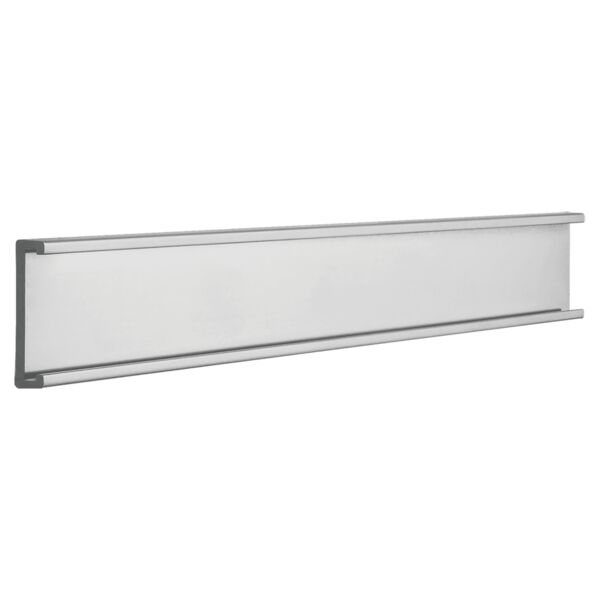 1" x 10", Satin , Kota Pro Aluminum Wall Bracket without Mounting Holes, Fits 1/16" Thick Plastic Insert Thumbnail