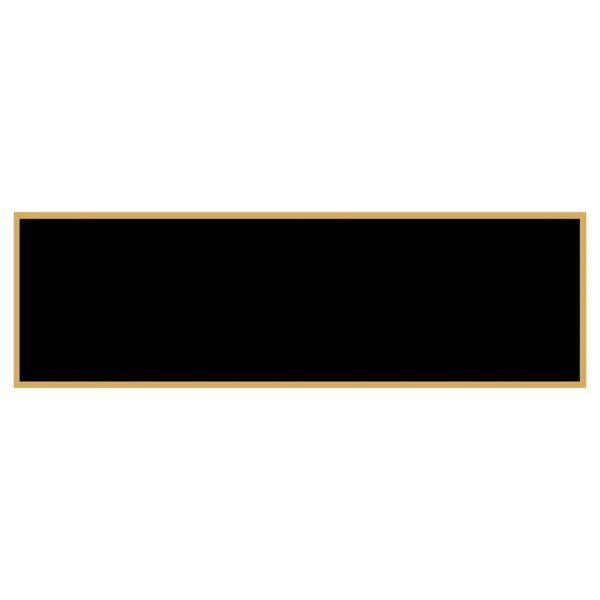 1 3/8" x 4 1/4" Laserable Brass Plaque Plate with Border Thumbnail