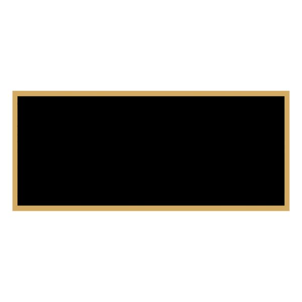1" x 2 1/4" Laserable Brass Plaque Plate with Border Thumbnail