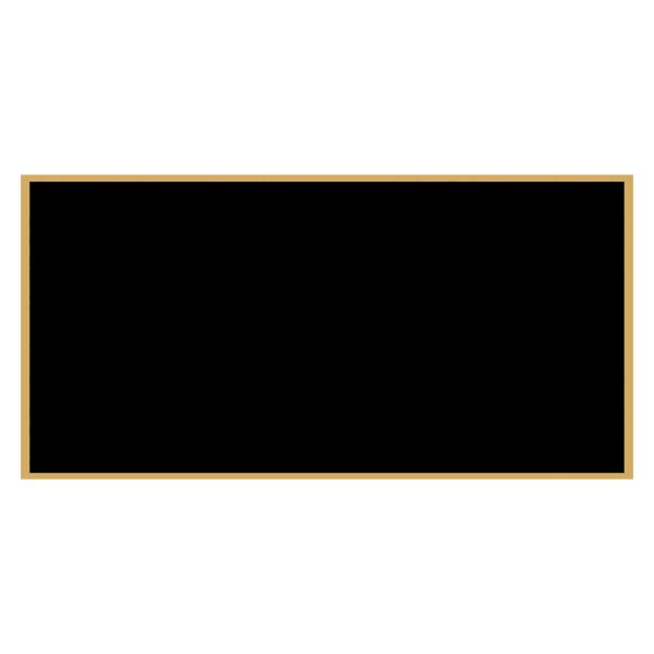 1 1/2" x 3" Laserable Brass Plaque Plate with Border Thumbnail