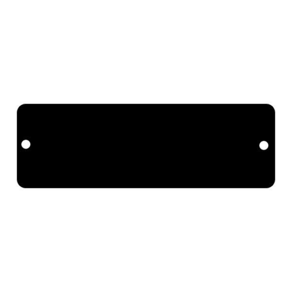 1" x 3" Laserable Brass Plate with Rounded Corners and Two Holes Thumbnail
