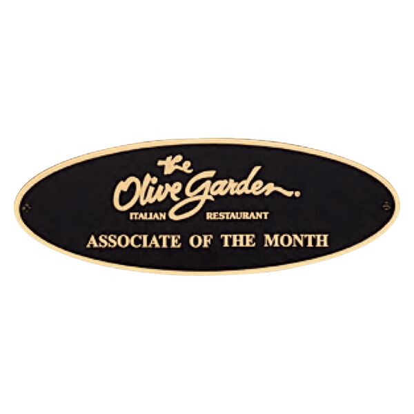 2 1/2" x 7" Laserable Brass Eliptical Plate with Border and Two Holes Thumbnail