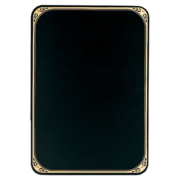 8 1/2" x 11" Brass Plate with Rounded Corners, Border and Four Holes Thumbnail