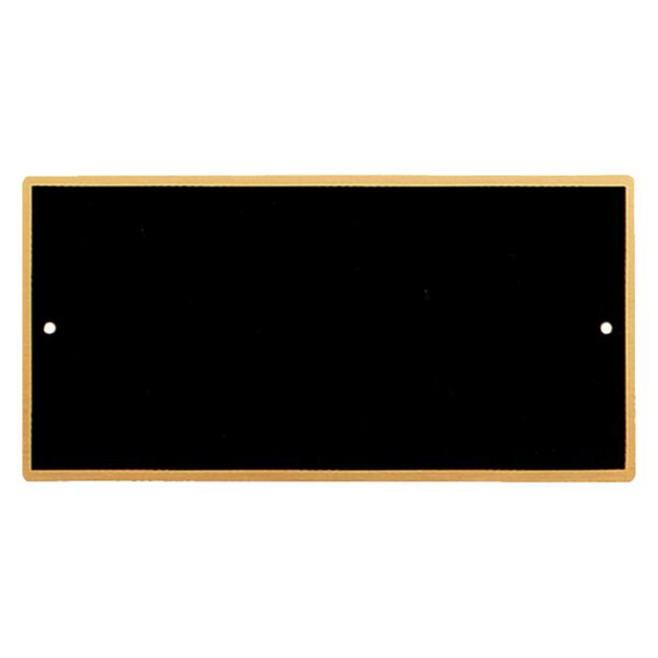 2 3/8" x 5 1/4" Laserable Brass Plate with Border Rounded Corners and 2 Holes Thumbnail