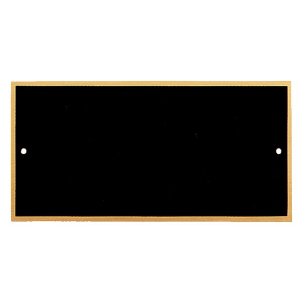 2" x 6 1/4" Laserable Brass Plate with Border and 2 Holes Thumbnail