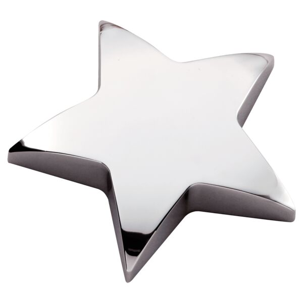 4" x 4" Plated Metal Star Paperweight Thumbnail