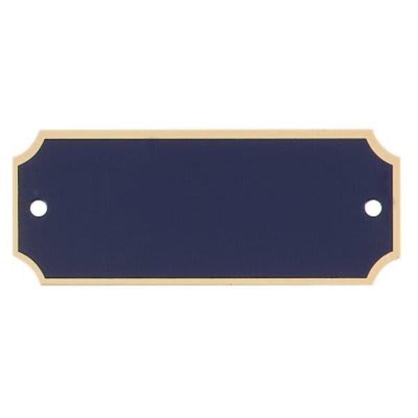 2 1/2" x 1" x .020" Laserable Brass Perpetual Plate with Border Thumbnail