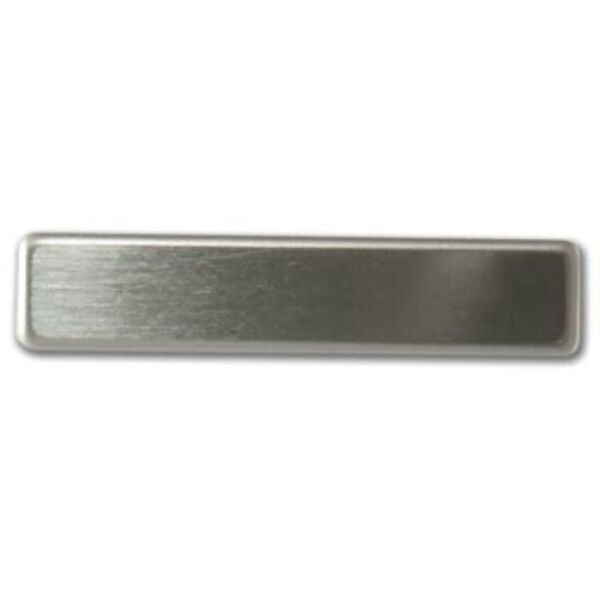 2 1/2" x 5/8" Satin Nickel Name Badge Blank with Fused Posts Thumbnail