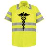 Men's High Visibility Safety Short Sleeve Work Shirt Thumbnail