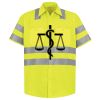 Men's High Visibility Safety Short Sleeve Work Shirt Thumbnail