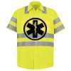 Men's High Visibility Safety Short Sleeve Work Shirt Thumbnail