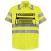 Men's High Visibility Safety Short Sleeve Work Shirt Thumbnail