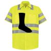 Men's High Visibility Safety Short Sleeve Work Shirt Thumbnail