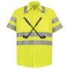 Men's High Visibility Safety Short Sleeve Work Shirt Thumbnail