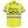 Men's High Visibility Safety Short Sleeve Work Shirt Thumbnail
