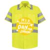 Men's High Visibility Safety Short Sleeve Work Shirt Thumbnail