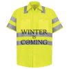 Men's High Visibility Safety Short Sleeve Work Shirt Thumbnail