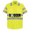Men's High Visibility Safety Short Sleeve Work Shirt Thumbnail