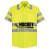 Men's High Visibility Safety Short Sleeve Work Shirt Thumbnail