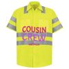 Men's High Visibility Safety Short Sleeve Work Shirt Thumbnail
