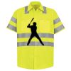 Men's High Visibility Safety Short Sleeve Work Shirt Thumbnail