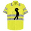 Men's High Visibility Safety Short Sleeve Work Shirt Thumbnail
