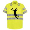 Men's High Visibility Safety Short Sleeve Work Shirt Thumbnail