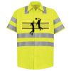 Men's High Visibility Safety Short Sleeve Work Shirt Thumbnail