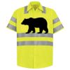 Men's High Visibility Safety Short Sleeve Work Shirt Thumbnail