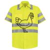 Men's High Visibility Safety Short Sleeve Work Shirt Thumbnail