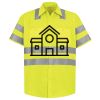 Men's High Visibility Safety Short Sleeve Work Shirt Thumbnail