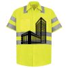 Men's High Visibility Safety Short Sleeve Work Shirt Thumbnail