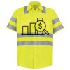 Men's High Visibility Safety Short Sleeve Work Shirt Thumbnail