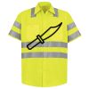 Men's High Visibility Safety Short Sleeve Work Shirt Thumbnail
