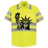Men's High Visibility Safety Short Sleeve Work Shirt Thumbnail