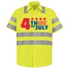 Men's High Visibility Safety Short Sleeve Work Shirt Thumbnail